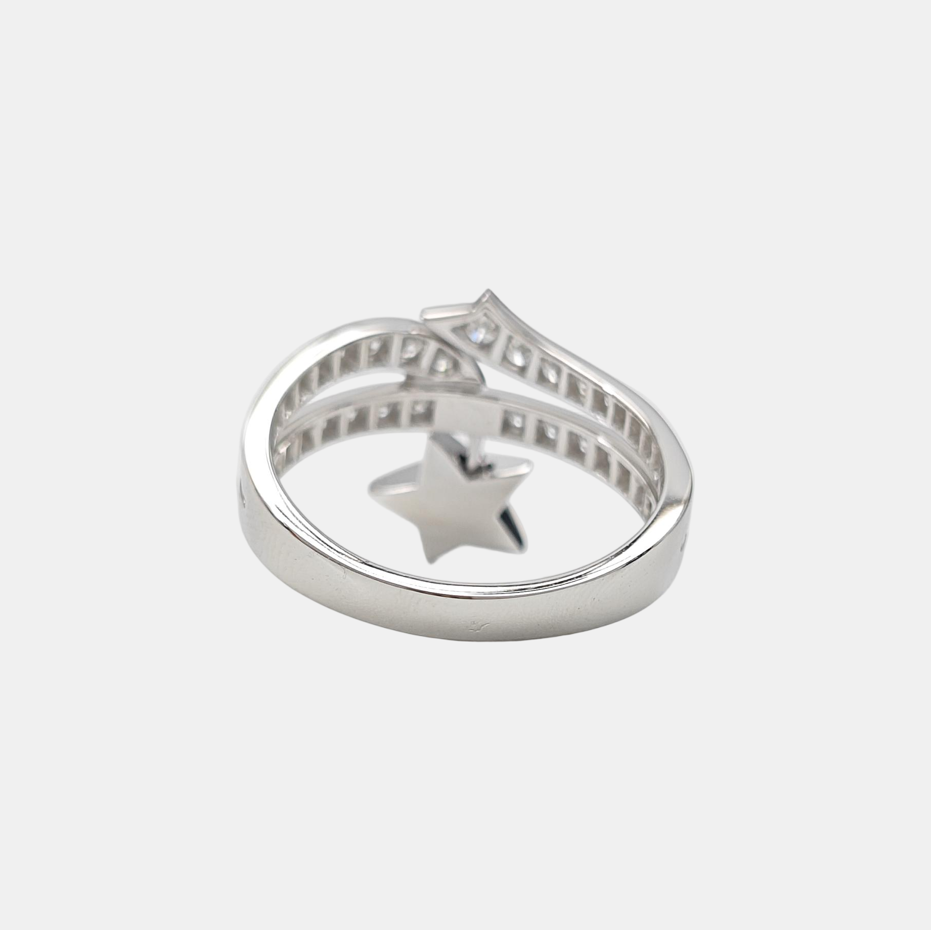 COMÈTE 18k White Gold Silver Ring EU 57