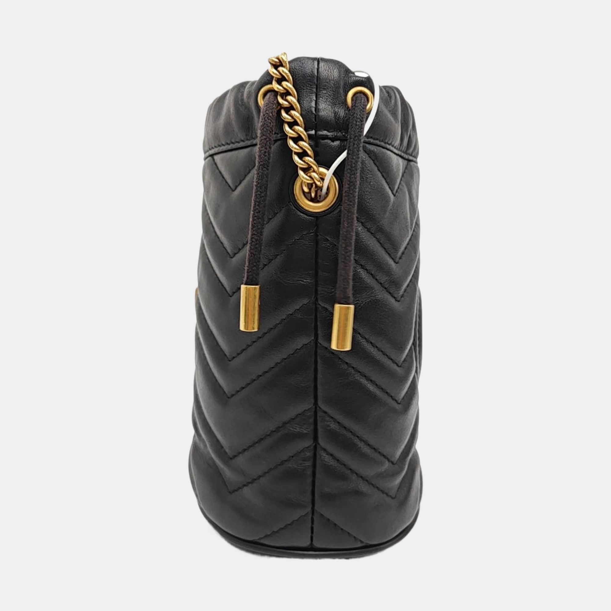 GG Marmont Mini Quilted Calfskin Black