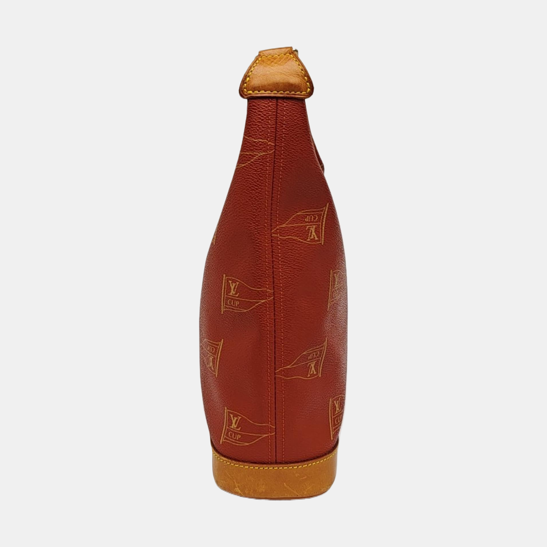 Coated Canvas Shoulder Bag Red