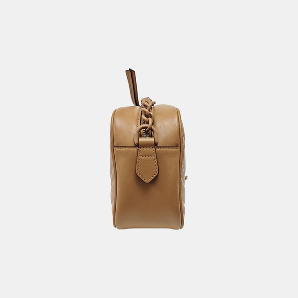 GG Marmont Small Quilted Calfskin Brown