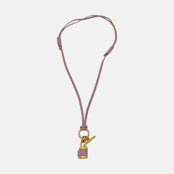 Leather Pink Necklace