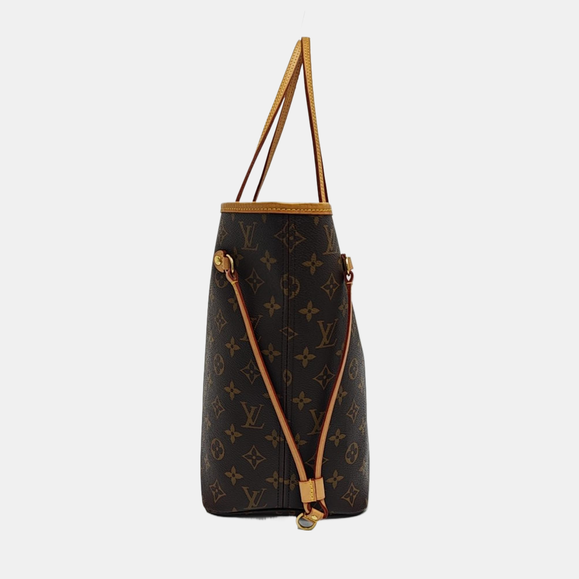 NEVERFULL MM Monogram Coated Canvas Brown