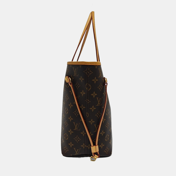 NEVERFULL MM Monogram Coated Canvas Brown