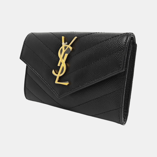 MONOGRAM Chevron Calfskin Black Wallet