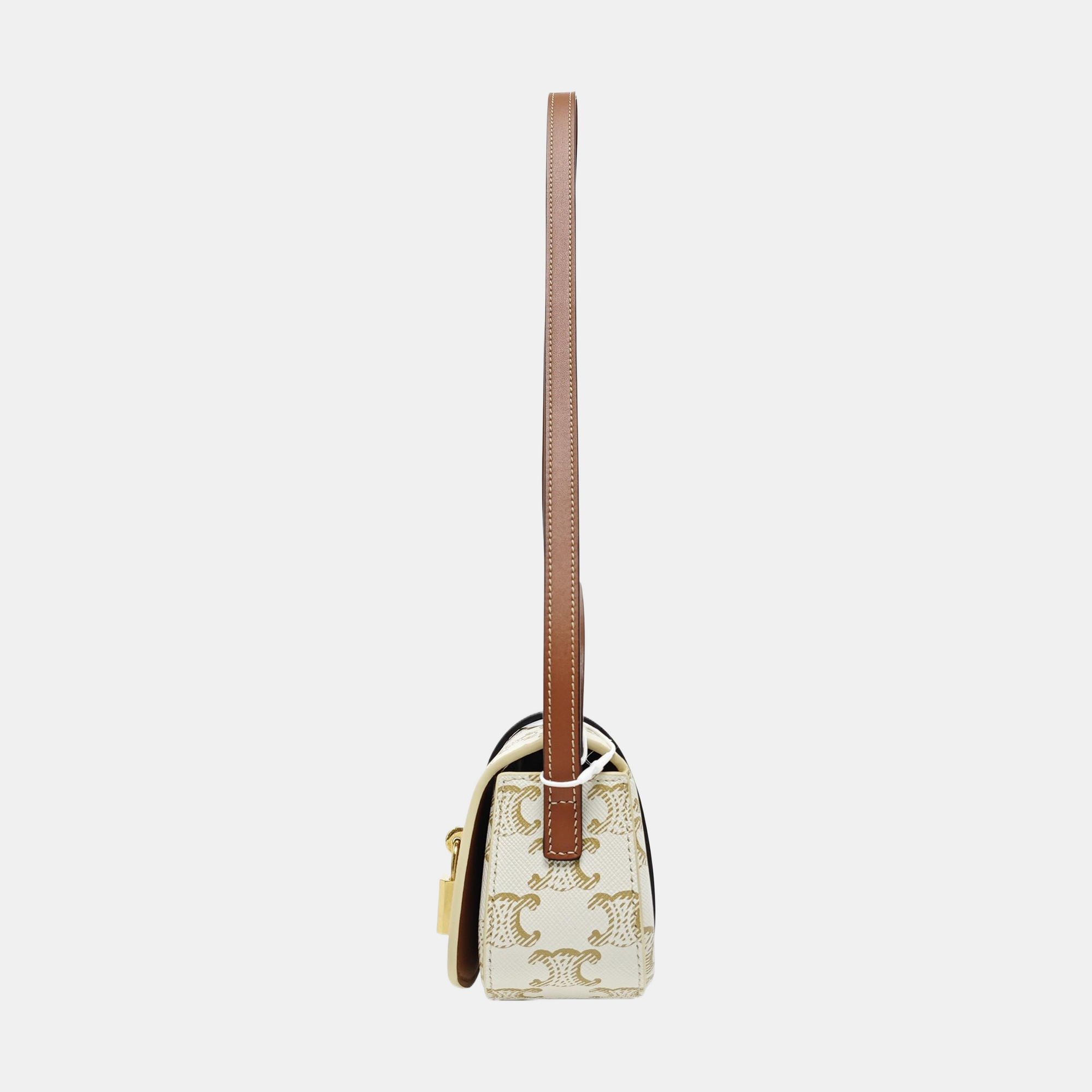 Coated Canvas Shoulder Bag White