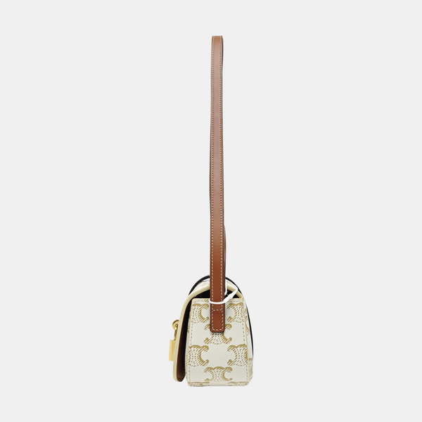 Coated Canvas Shoulder Bag White