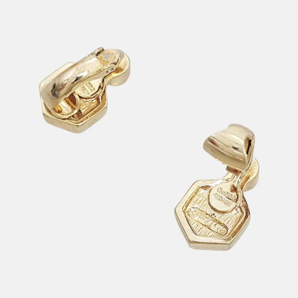 Metal Gold Clip On Earrings