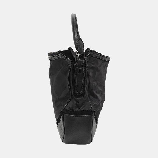 Nylon Top Handle Bag Black