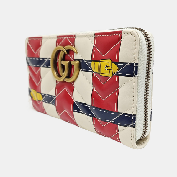Quilted Calfskin Wallet White