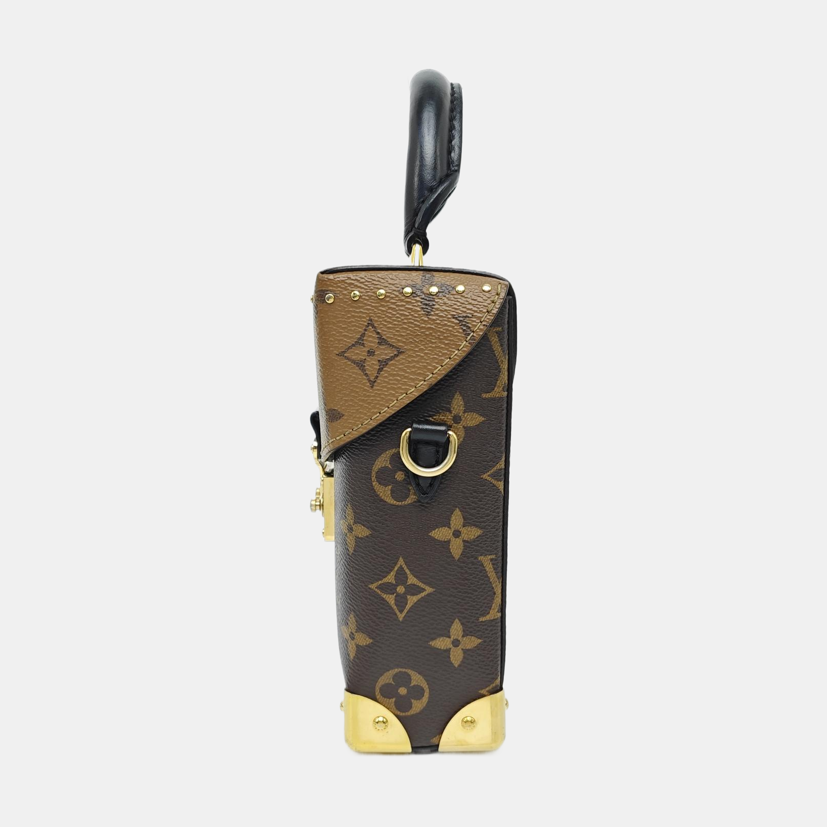 CAMERA BOX Monogram Coated Canvas Brown