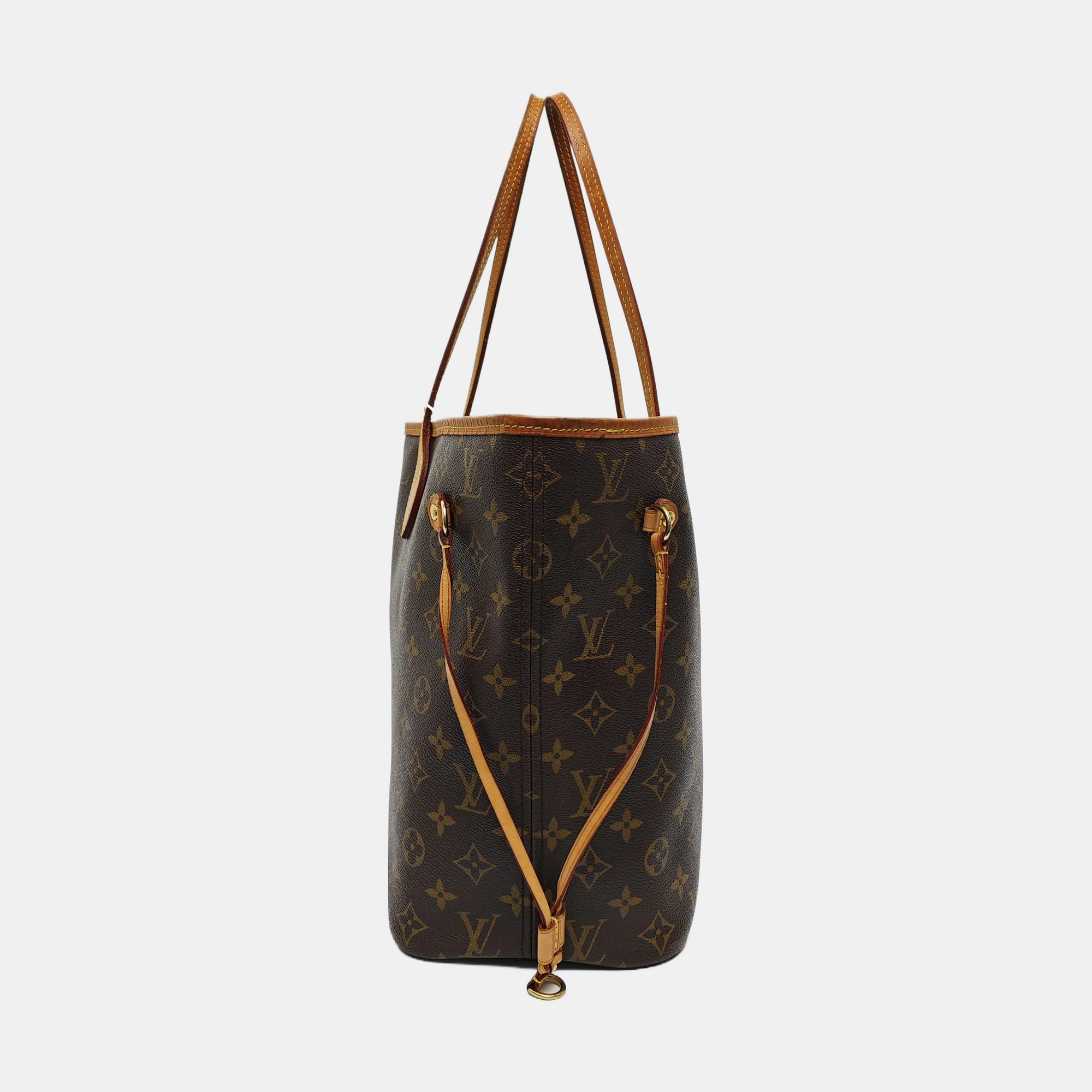 NEVERFULL MM Monogram Coated Canvas Brown