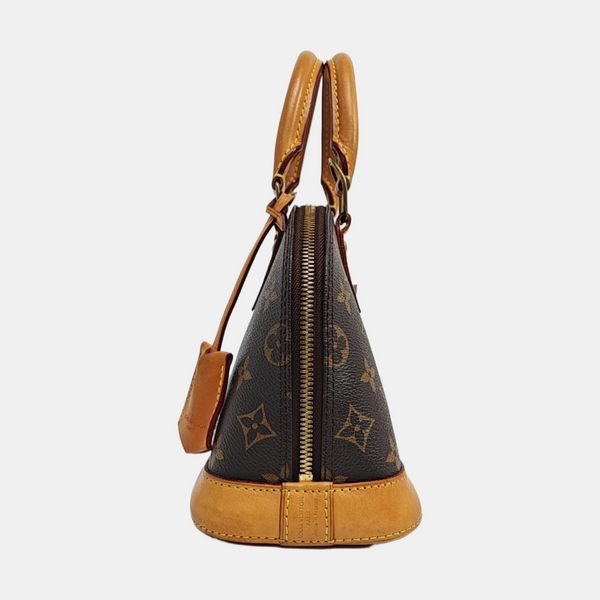 ALMA BB Monogram Coated Canvas Brown