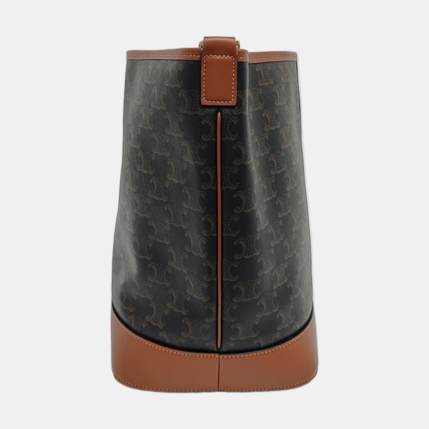 Authenticated pre-owned  TRIOMPHE CANVAS Medium Coated Canvas Brown - Bucket Bag at Looply