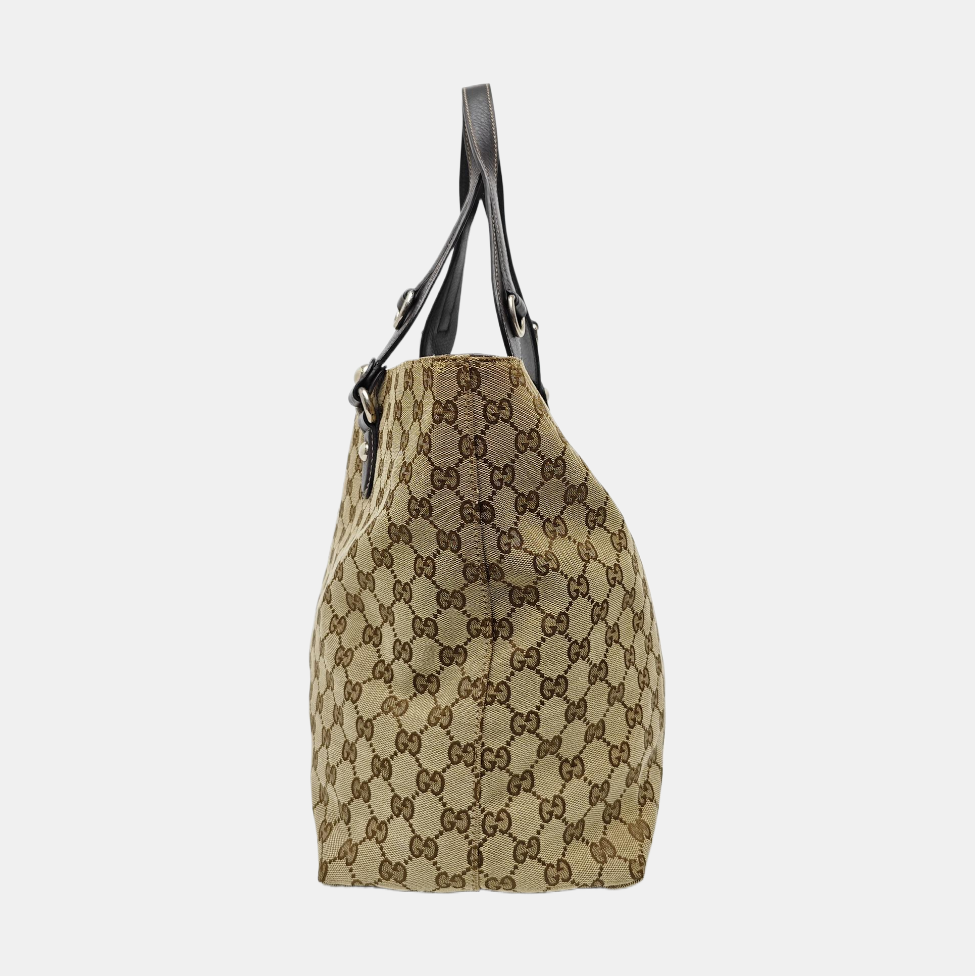 Monogram Canvas Tote Bag Beige