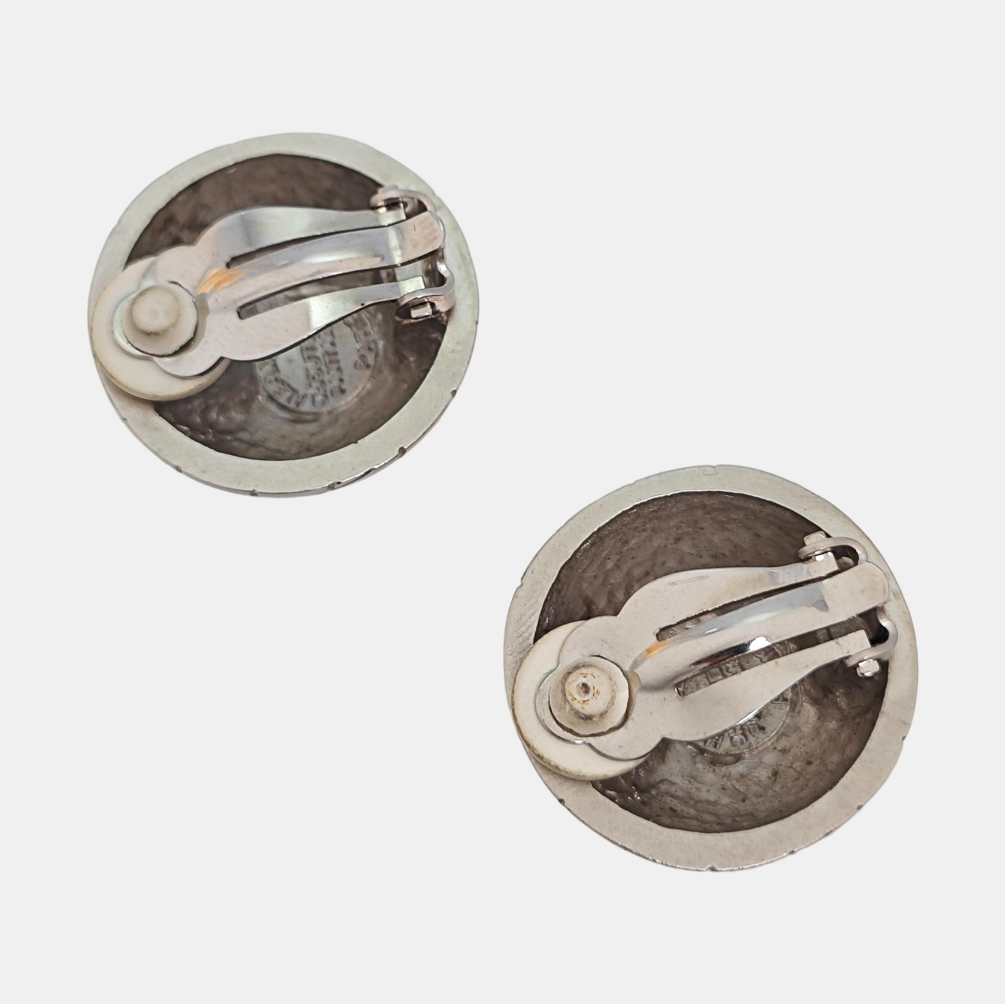 Metal Silver Clip On Earrings