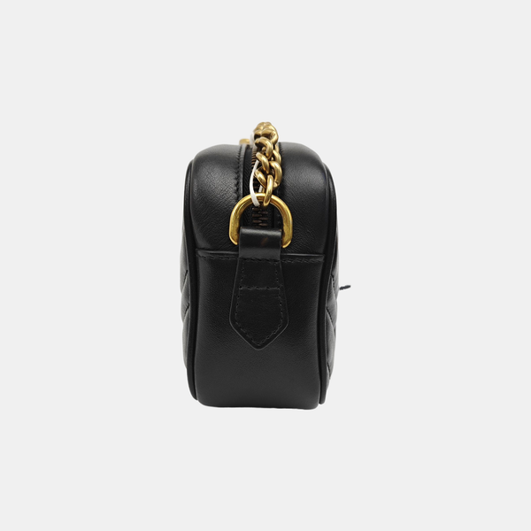 GG Marmont Mini Quilted Calfskin Black
