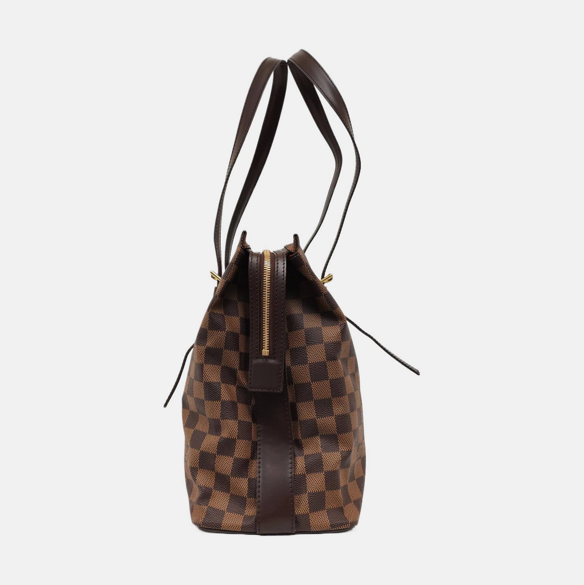 CHELSEA Damier Ebene Coated Canvas Brown