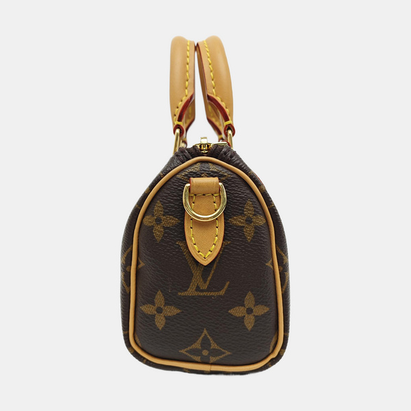 SPEEDY Nano Monogram Coated Canvas Brown