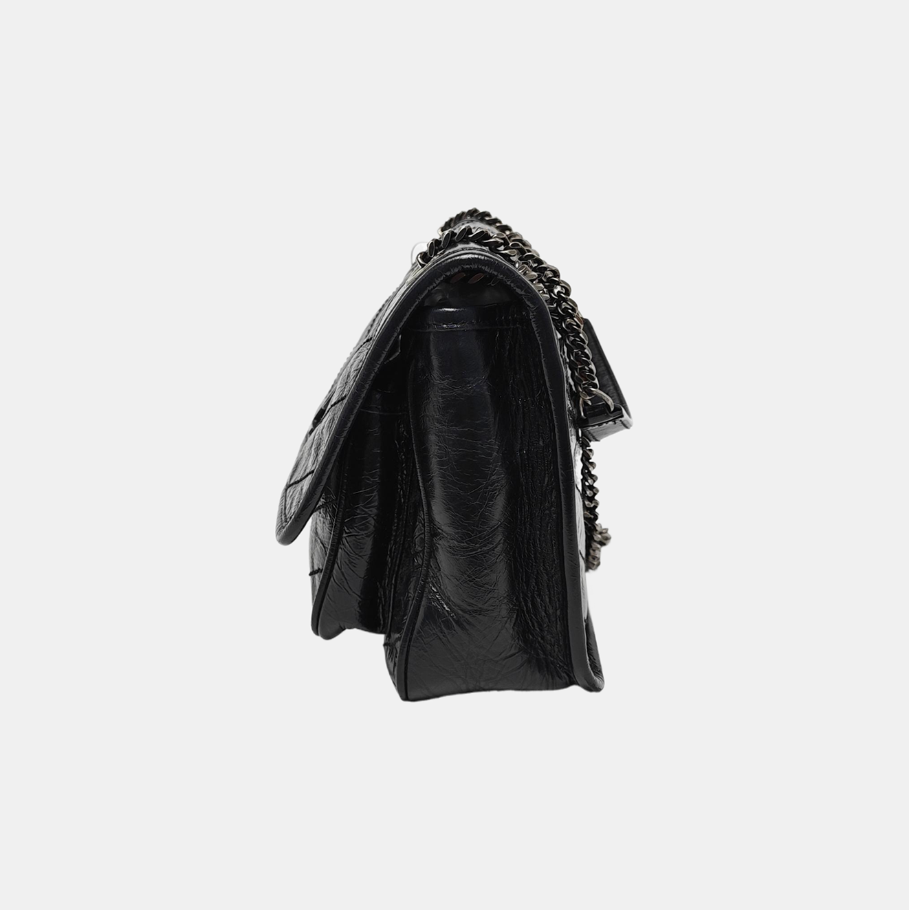 NIKI Small Chevron Calfskin Black