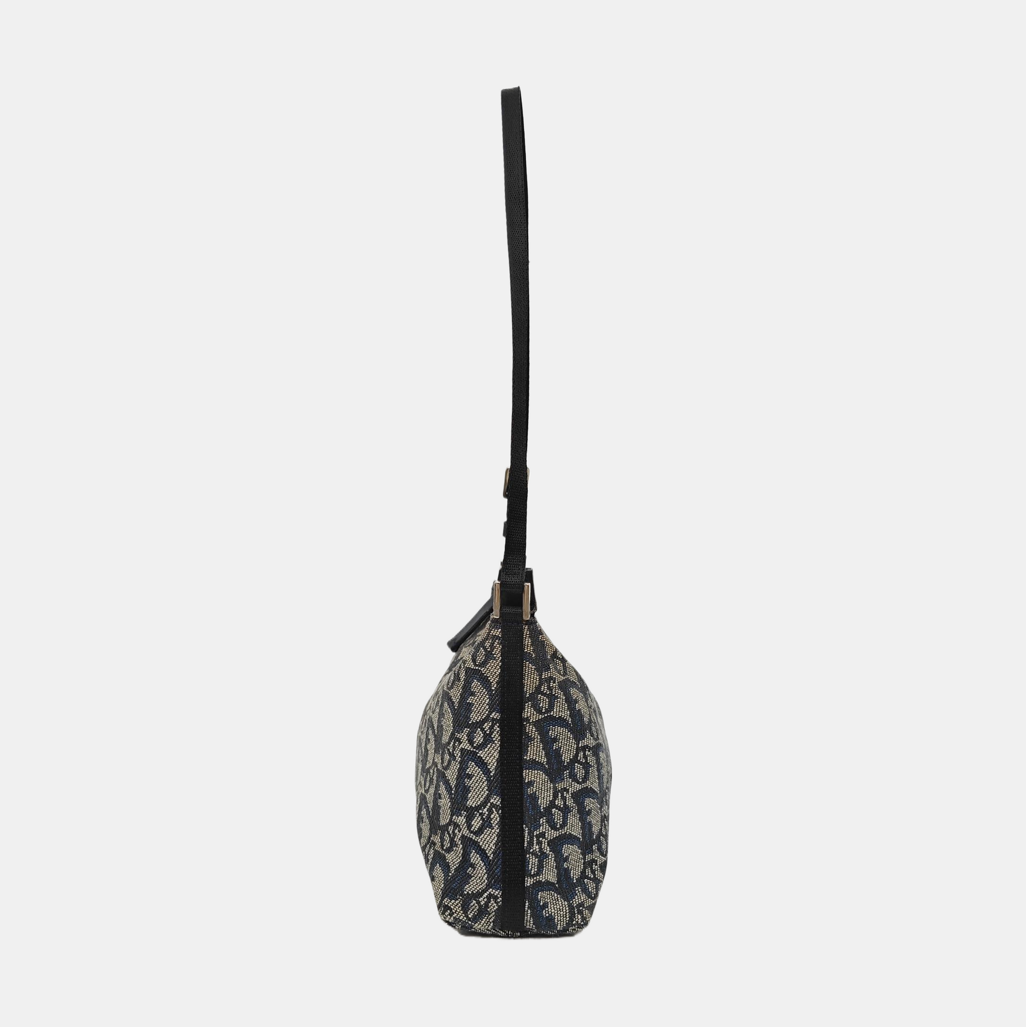 Oblique Canvas Top Handle Bag Black