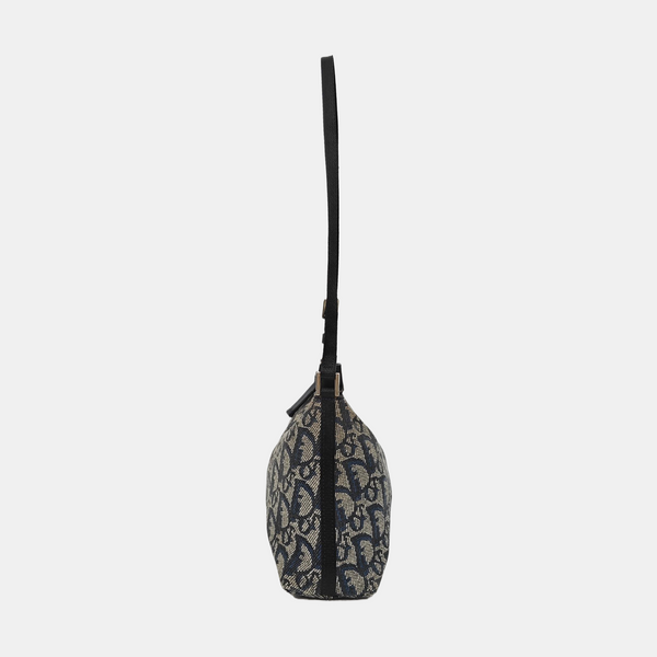 Oblique Canvas Top Handle Bag Black