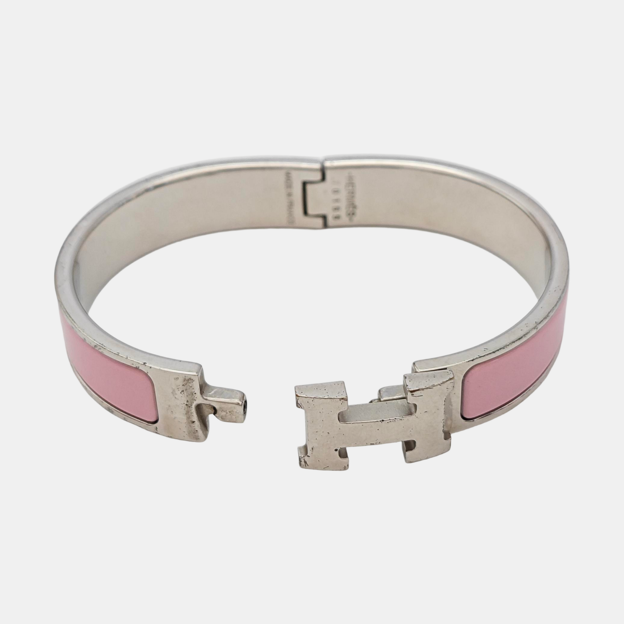 Clic H Metal Silver Bangle