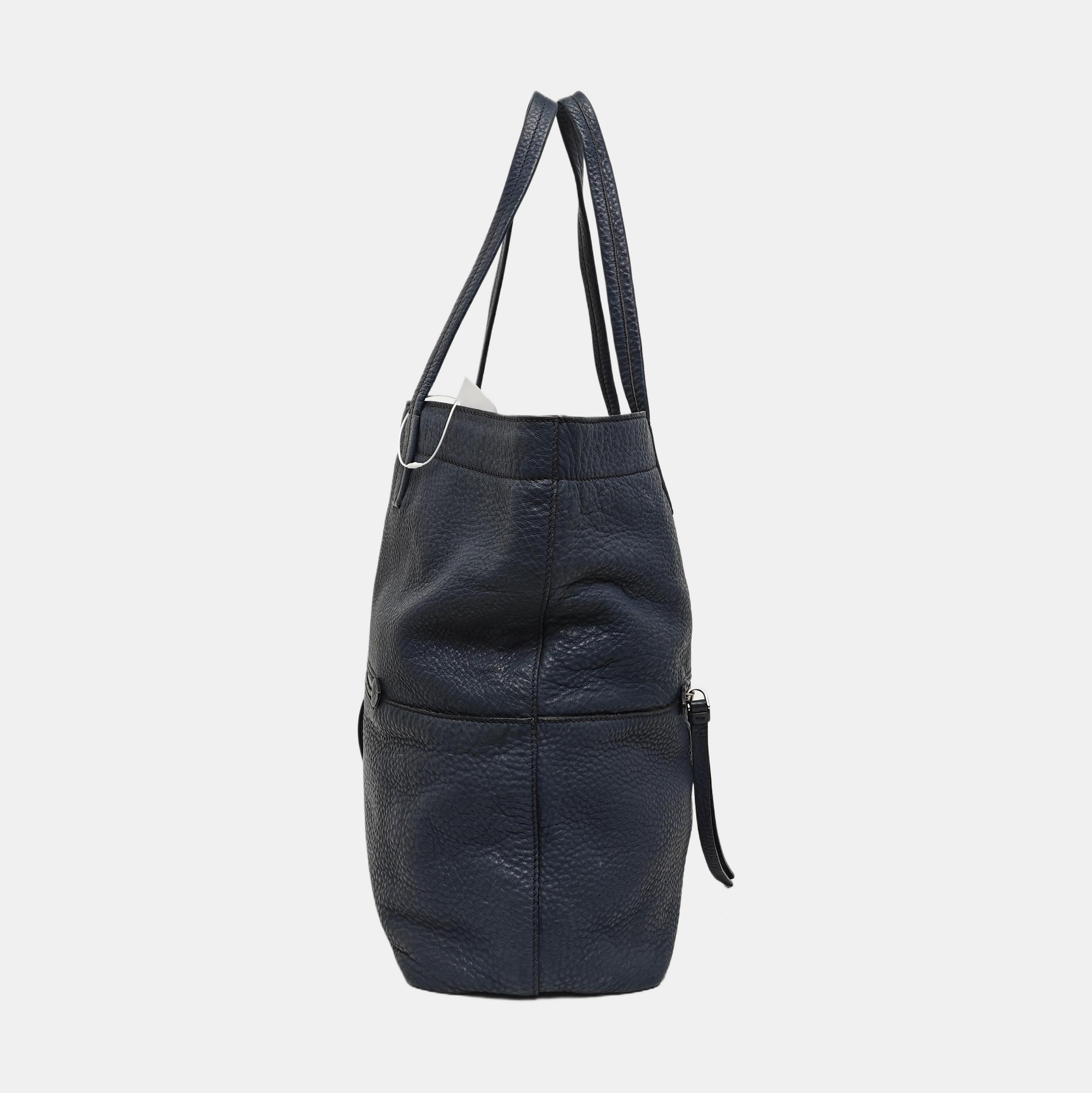 Calfskin Tote Bag Blue