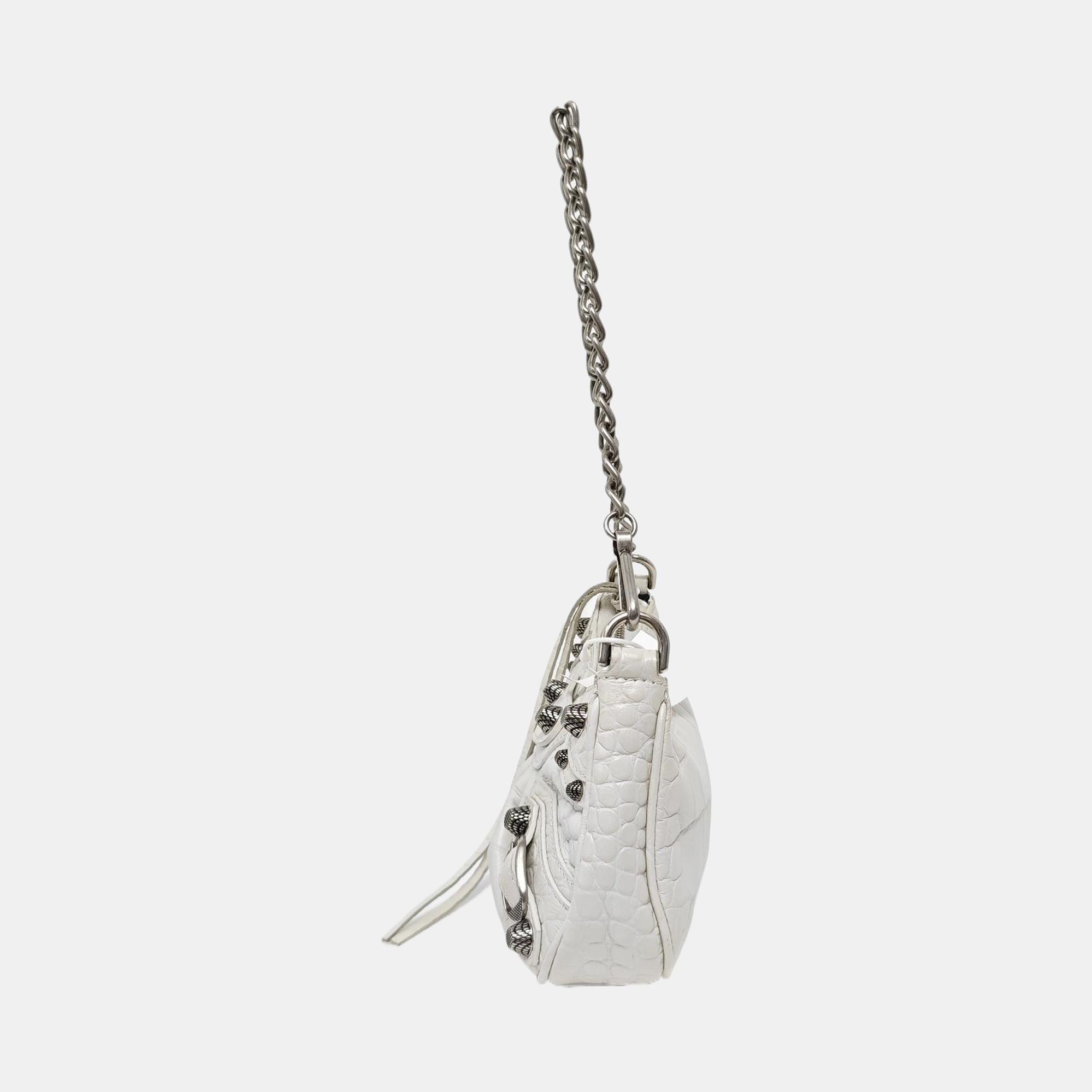 Le Cagole Mini Calfskin White