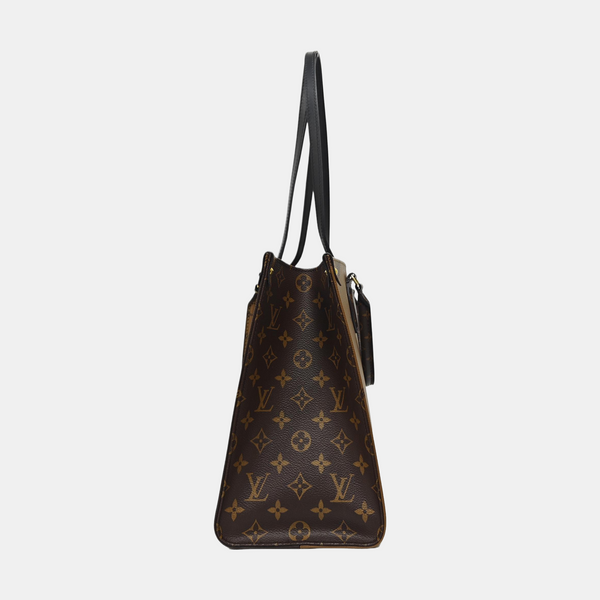 ONTHEGO MM Monogram Coated Canvas Brown