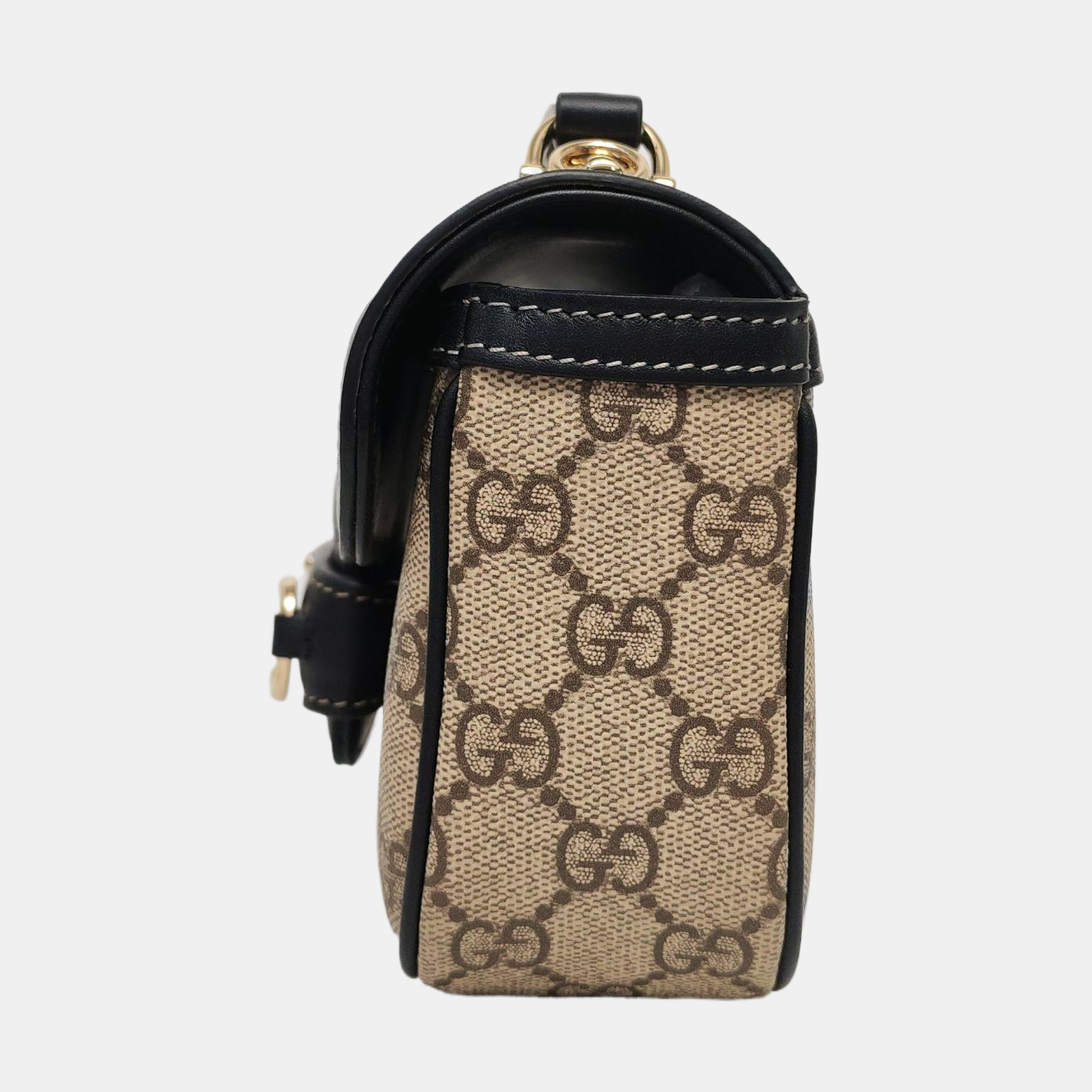 Horsebit 1955 Small Monogram Coated Canvas Beige