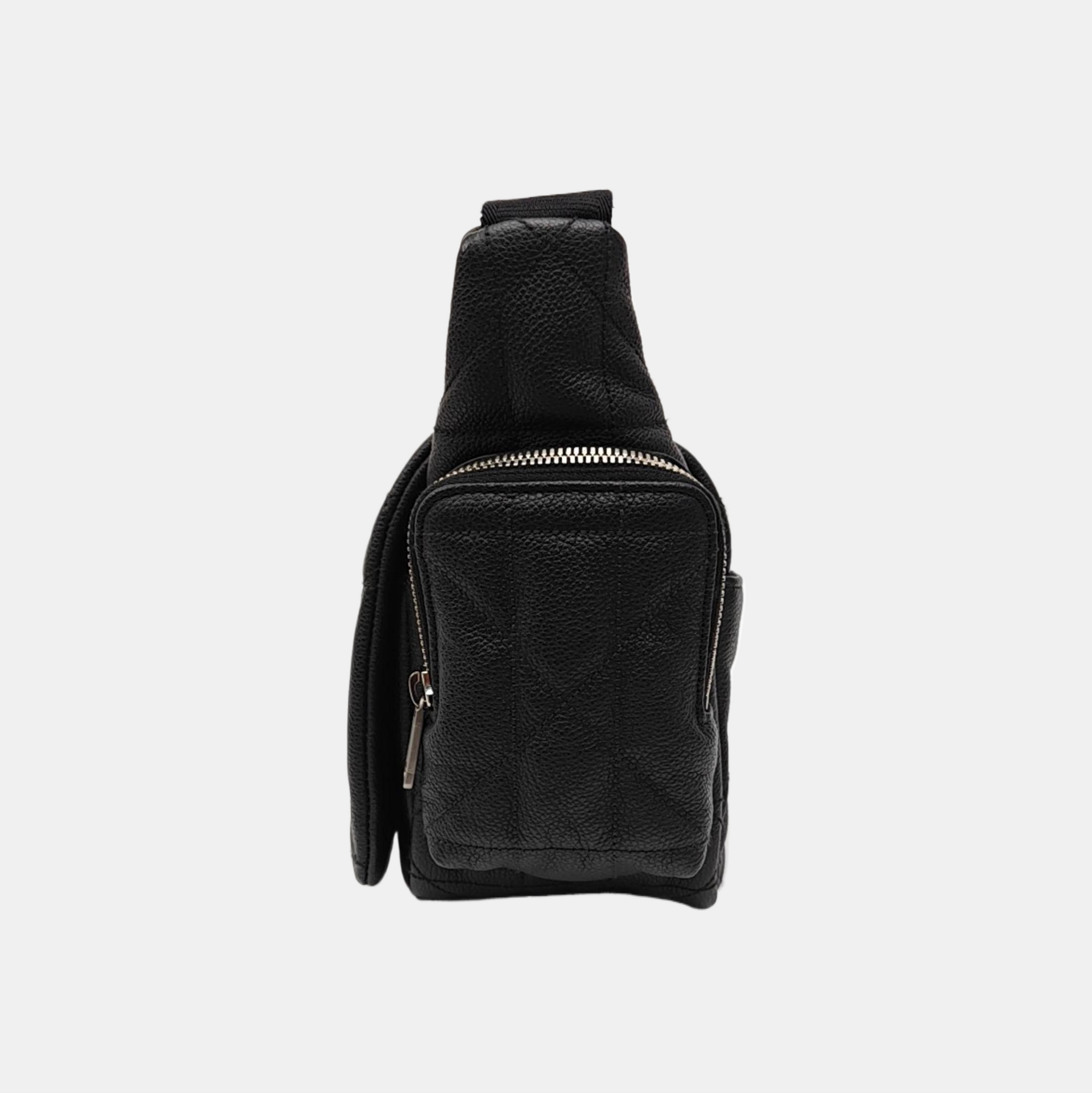 Cannage Calfskin Shoulder Bag Black