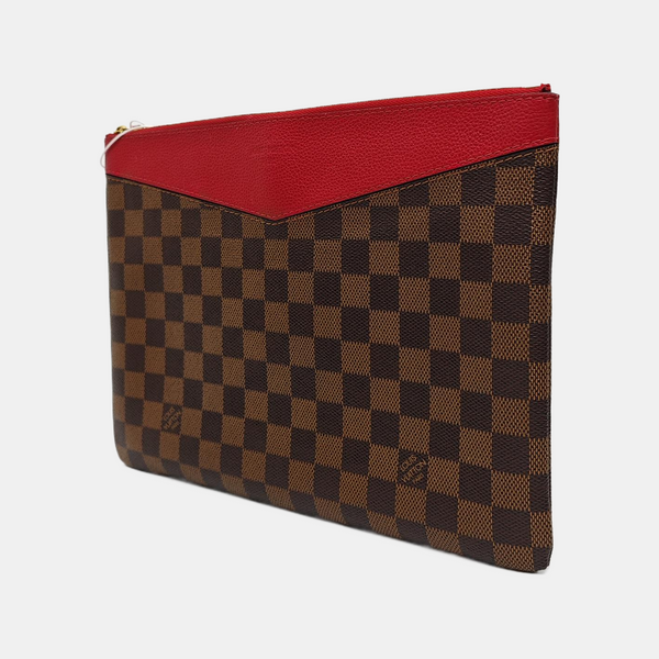 DAILY Damier Ebene Coated Canvas Brown