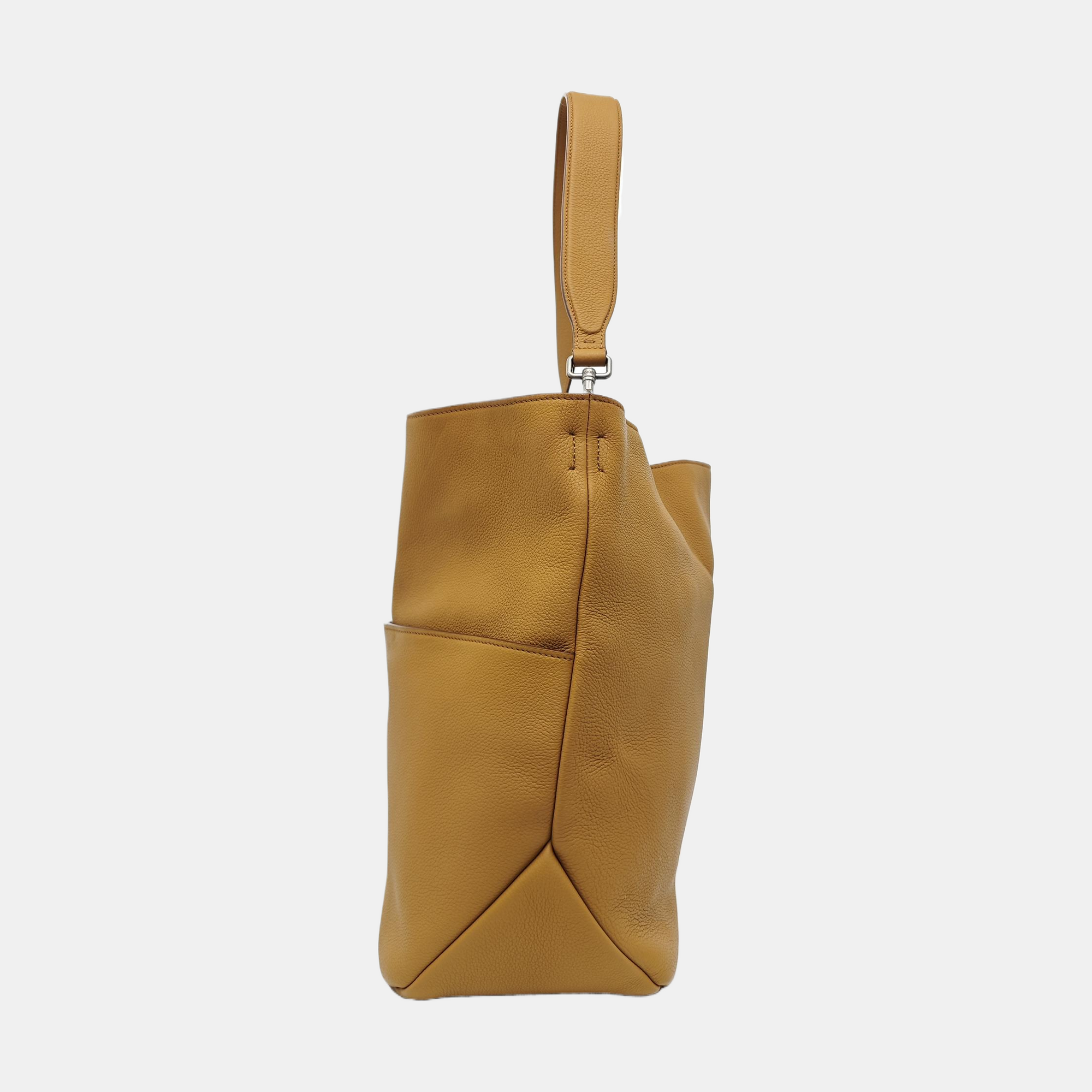 Calfskin Shoulder Bag Brown