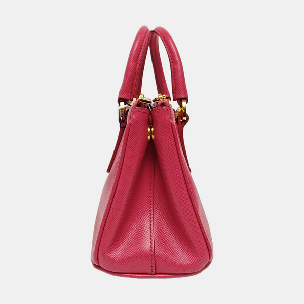 Galleria Super Mini Saffiano Calfskin Red