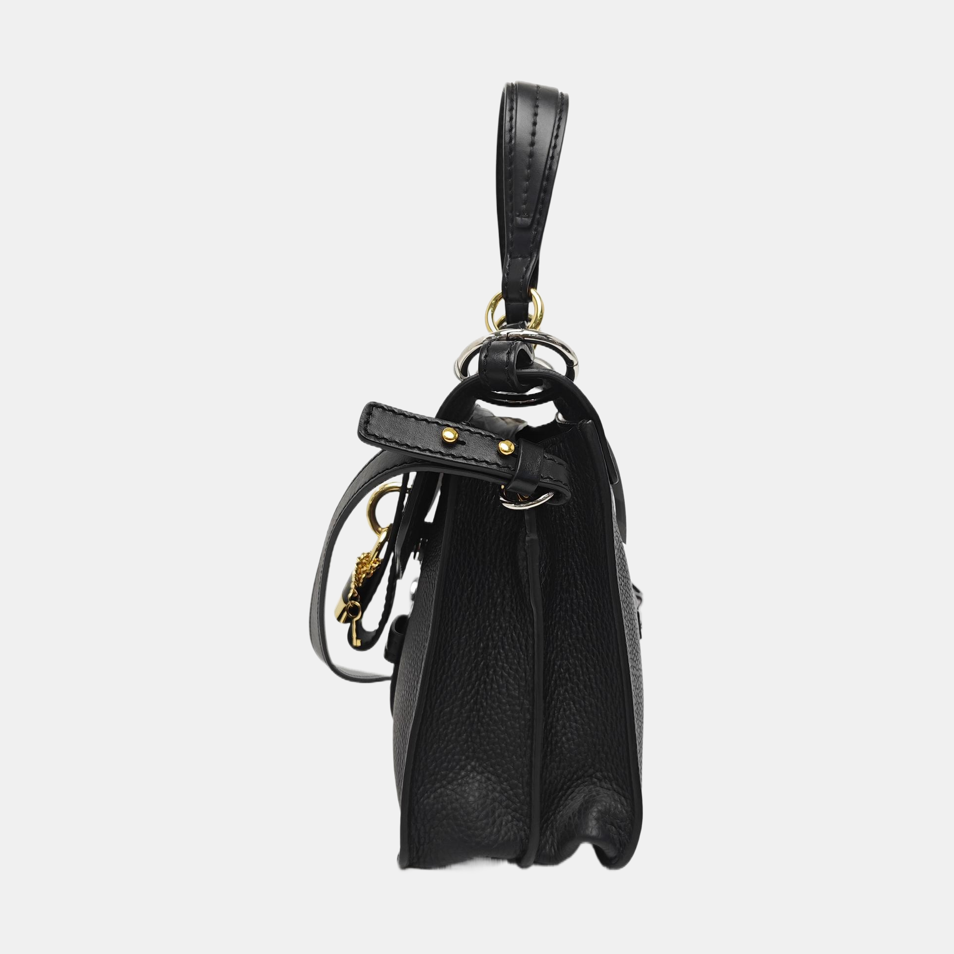 Aby Small Calfskin Black