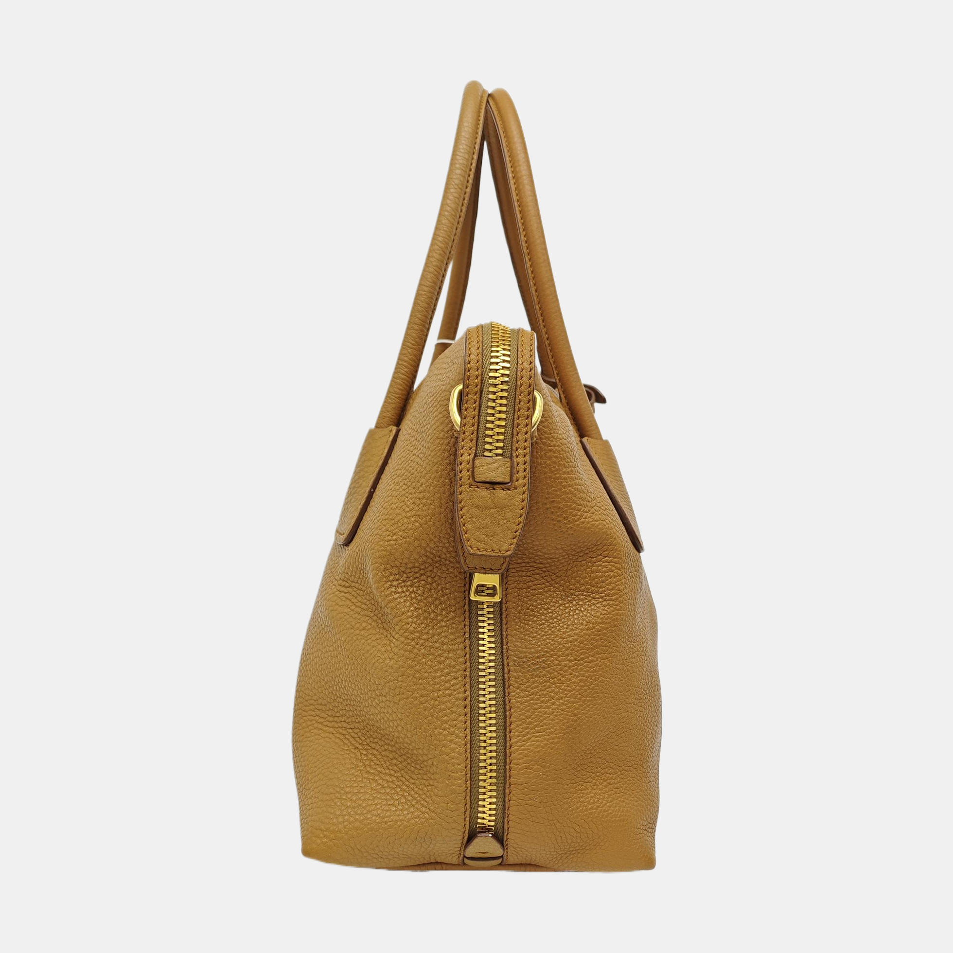 Calfskin Shoulder Bag Brown