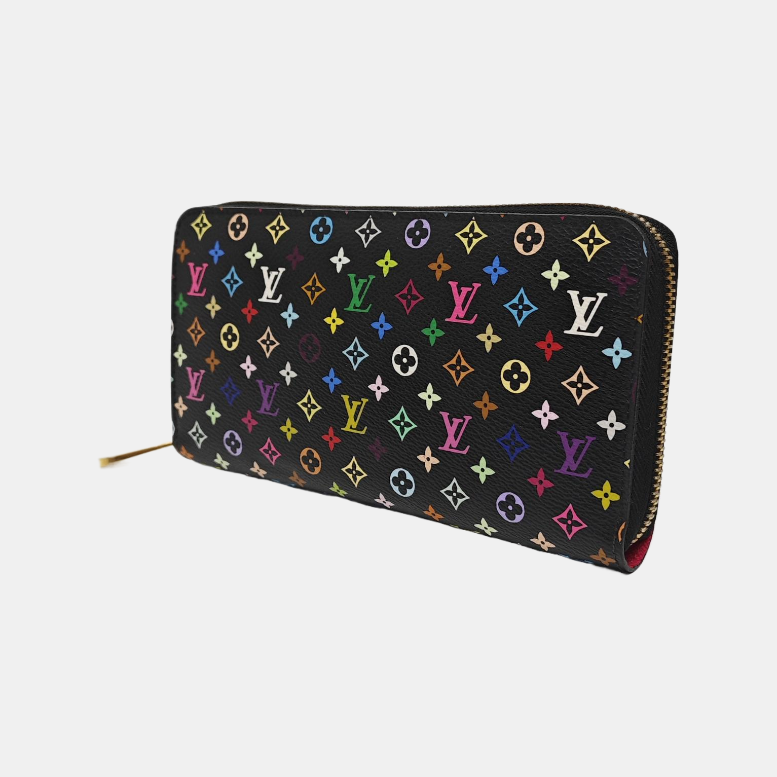LV × TM ZIPPY Monogram Coated Canvas Black Wallet