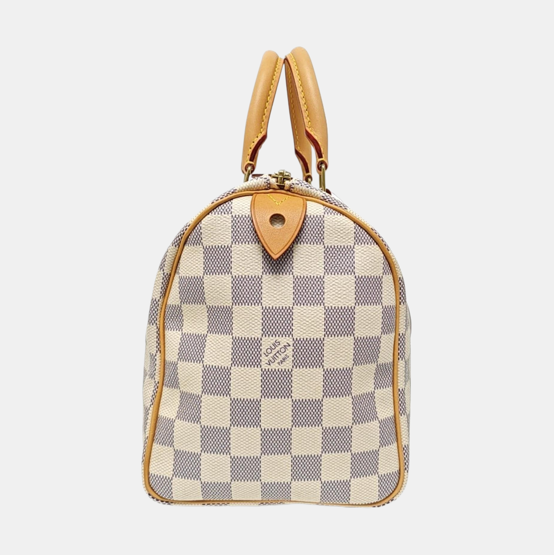 SPEEDY 25 Damier Azur Coated Canvas White
