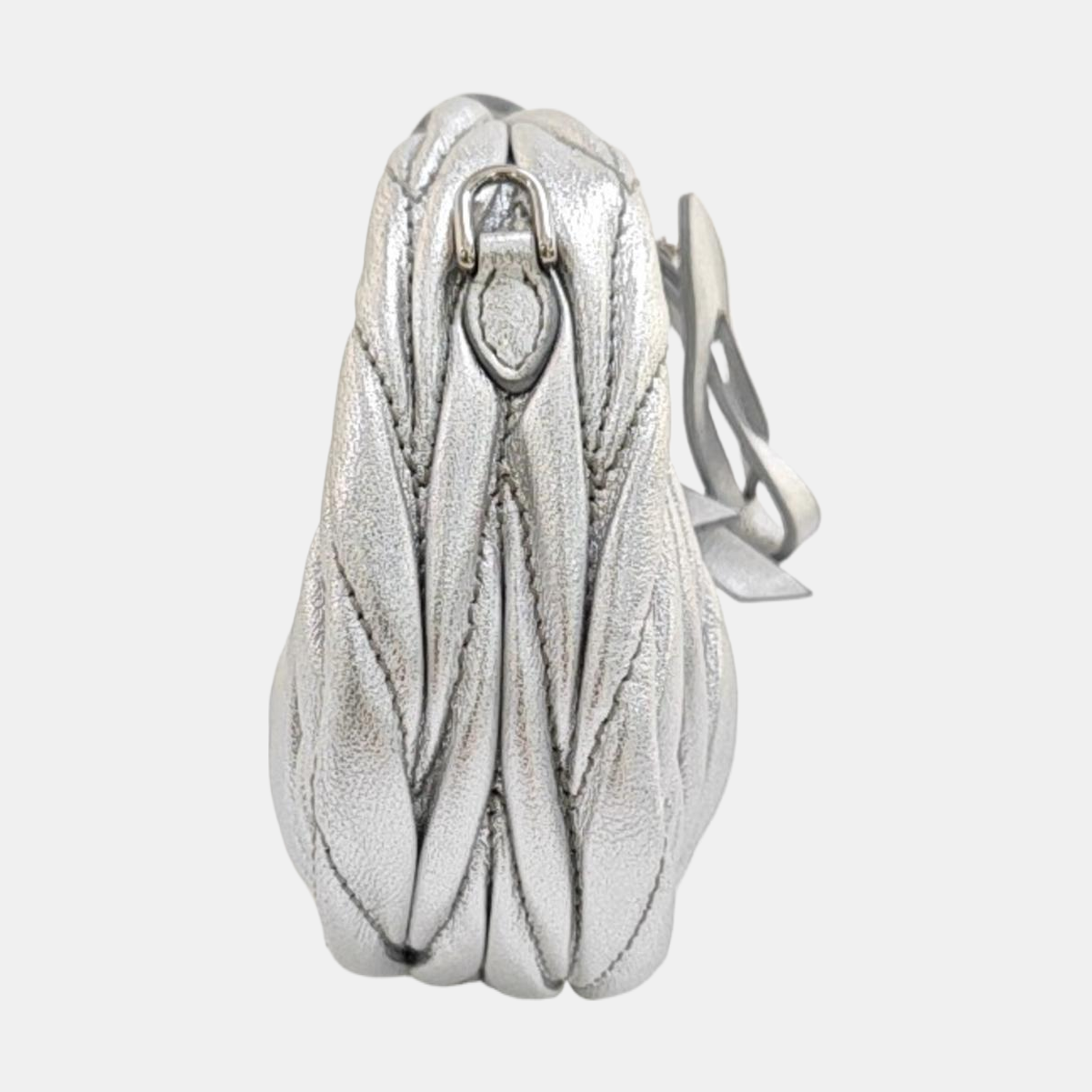 Wander Matelassé Super Mini Quilted Lambskin Silver
