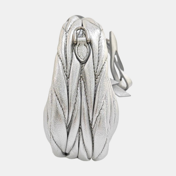 Wander Matelassé Super Mini Quilted Lambskin Silver