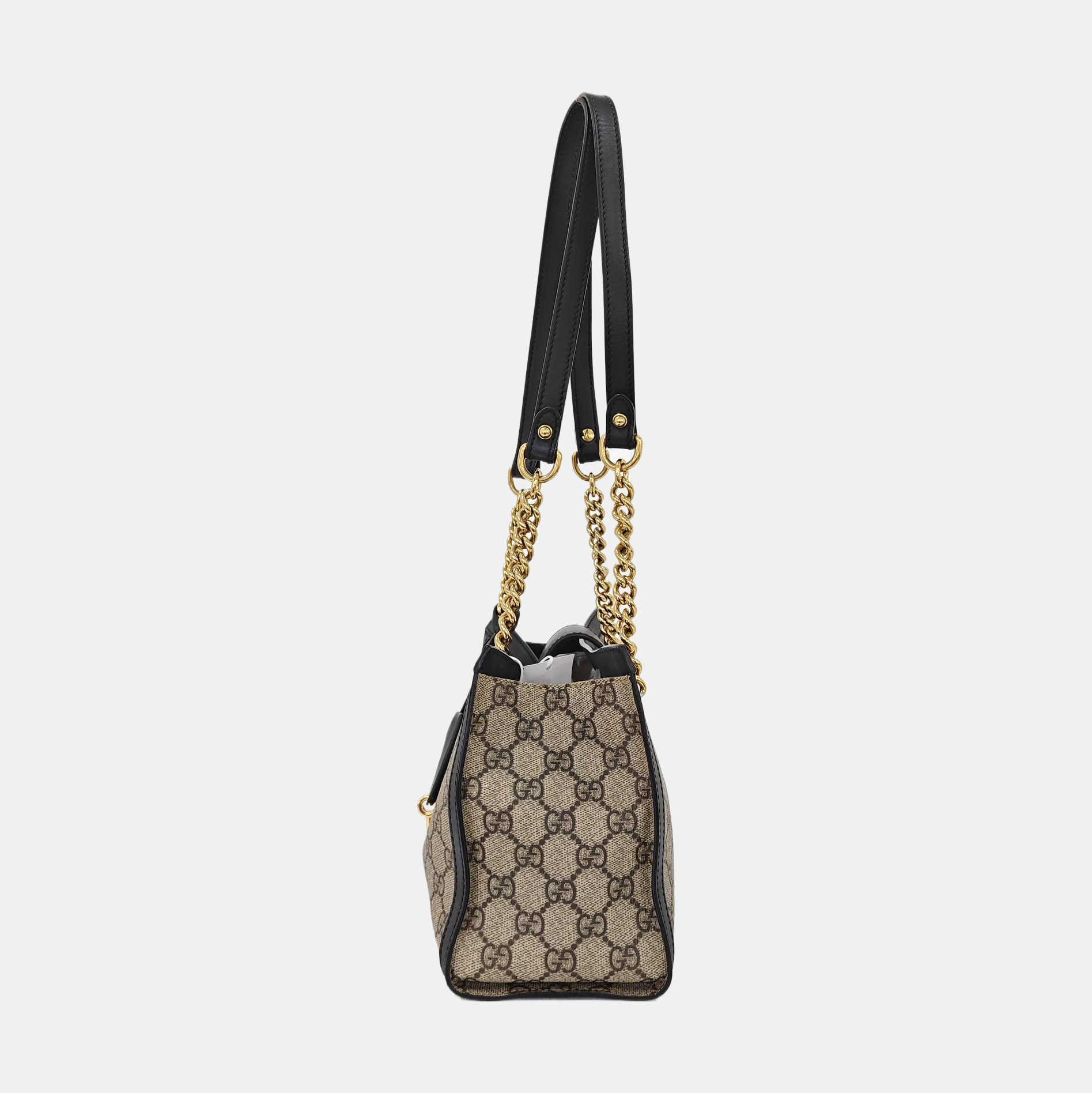 Padlock Small Monogram Coated Canvas Beige