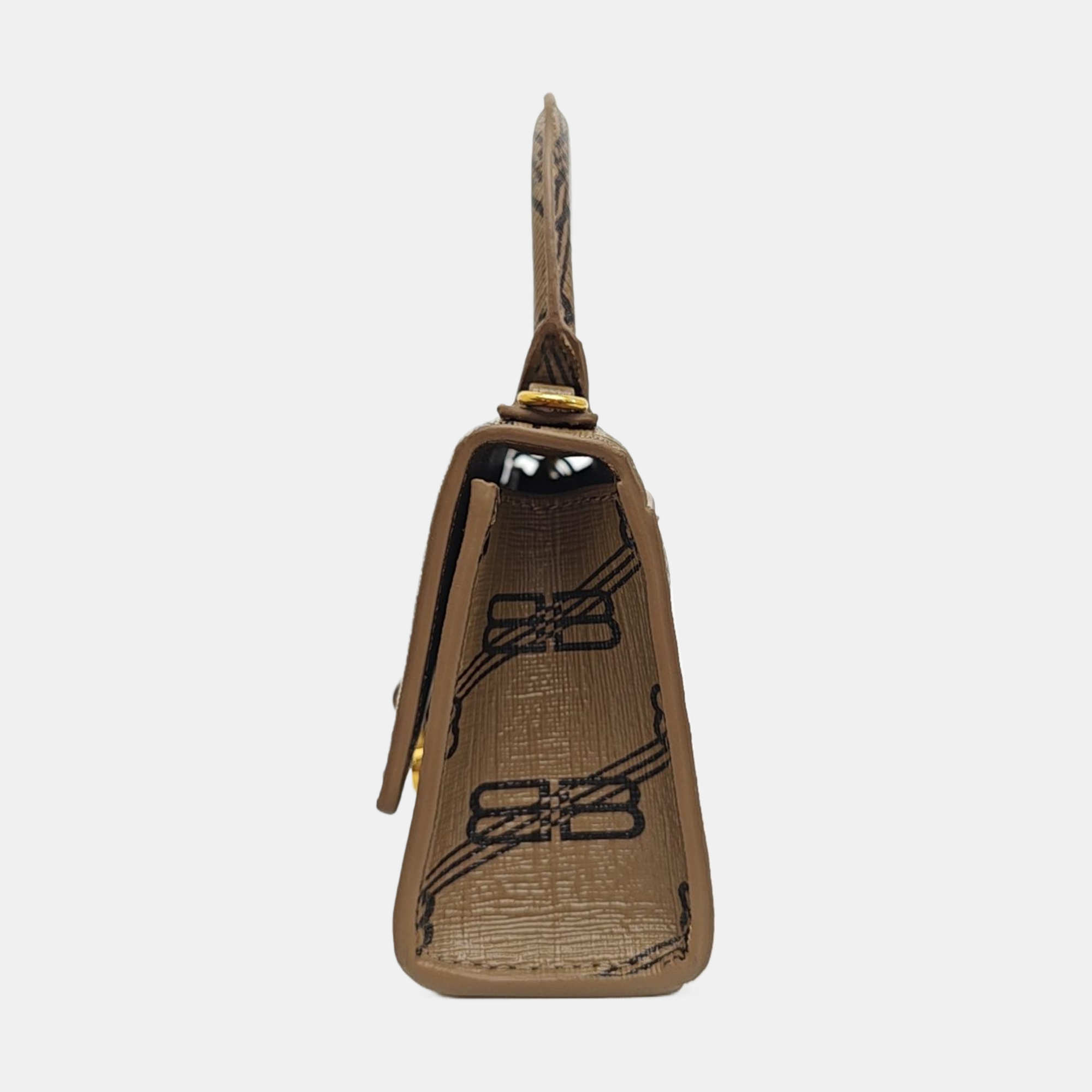 Hourglass Mini Coated Canvas Brown
