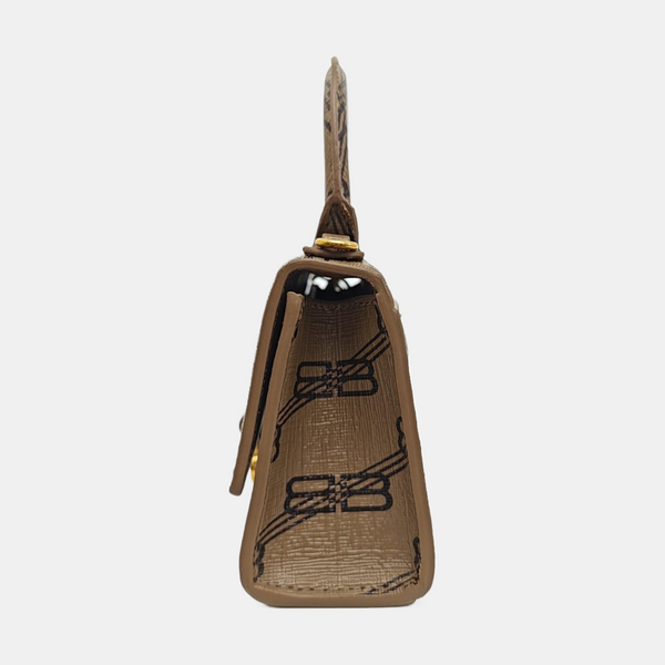 Hourglass Mini Coated Canvas Brown