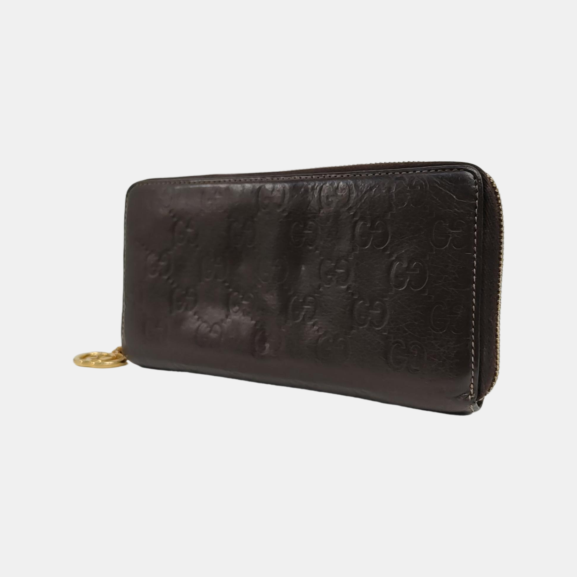 Ligne Shima Monogram Calfskin Brown Wallet