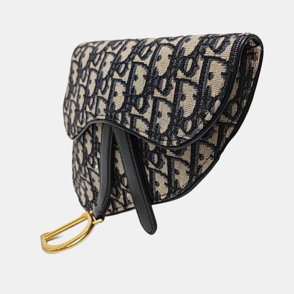 Saddle Mini Oblique Canvas Blue