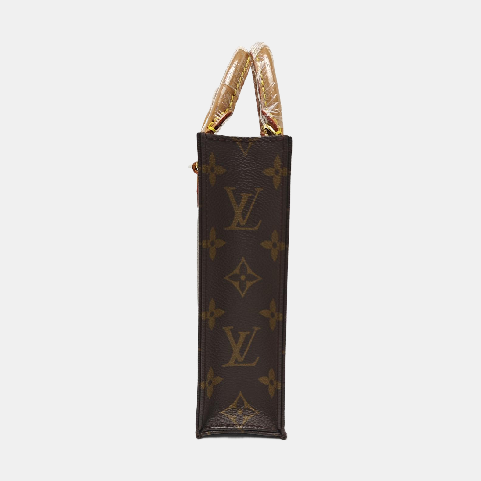 SAC PLAT Mini Monogram Coated Canvas Brown