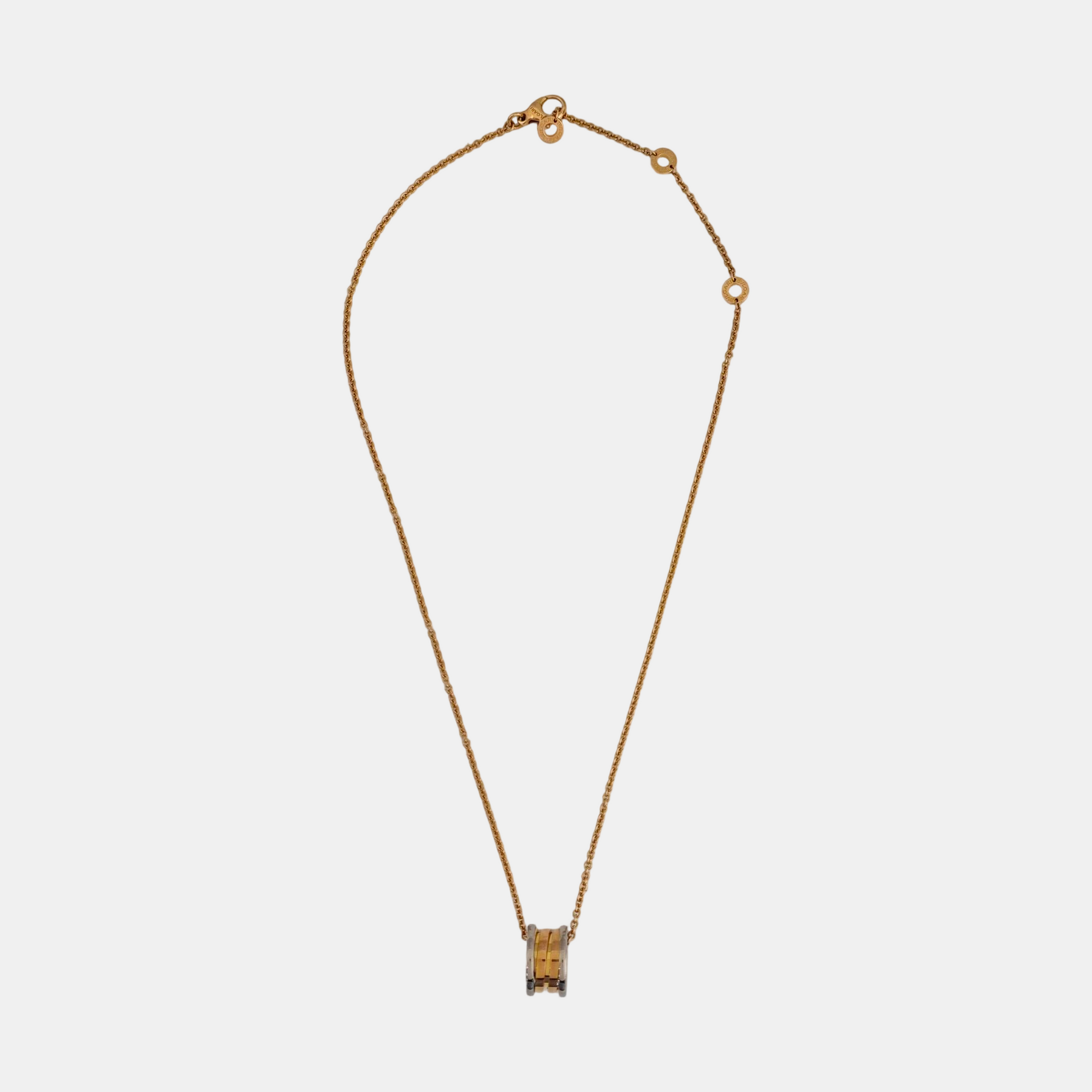 B.ZERO1 18k White Gold Rose Gold Necklace