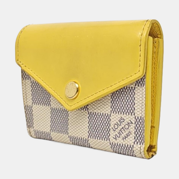 ZOE Damier Azur Coated Canvas White Wallet