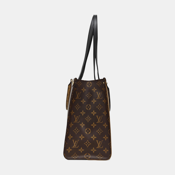 ONTHEGO MM Monogram Coated Canvas Brown