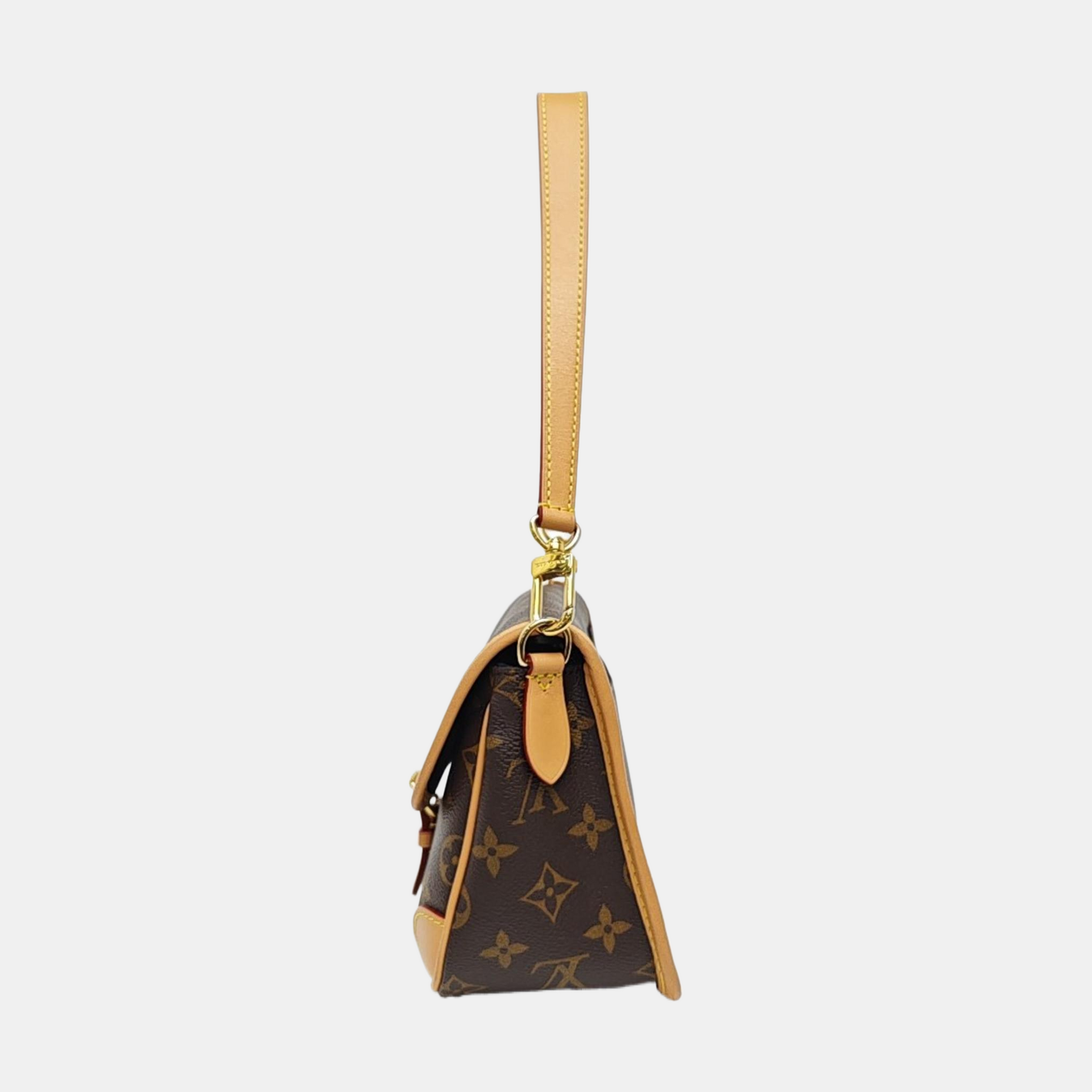 DIANE Monogram Coated Canvas Brown